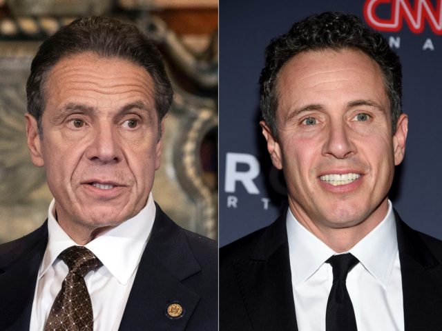 FILE -New York Gov. Andrew M. Cuomo appears during a news conference about the COVID-19at the State Capitol in Albany, N.Y., on Dec. 3, 2020, left, and CNN anchor Chris Cuomo attends the 12th annual CNN Heroes: An All-Star Tribute at the American Museum of Natural History in New York …