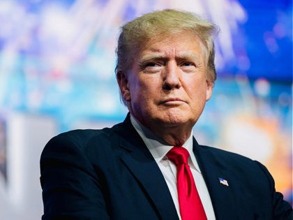 PHOENIX, ARIZONA - JULY 24: Former U.S. President Donald Trump prepares to speak at the Ra