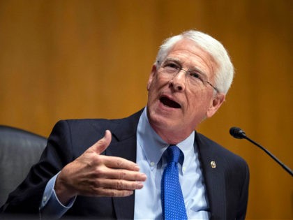 Senator Roger Wicker (R-Miss.), speaks during a Senate Environment and Public Works Committee nomination hearing for Michael Stanley Regan to be Administrator of the Environmental Protection Agency in Washington, DC, on February 3, 2021. (Photo by Caroline Brehman / POOL / AFP) (Photo by CAROLINE BREHMAN/POOL/AFP via Getty Images)