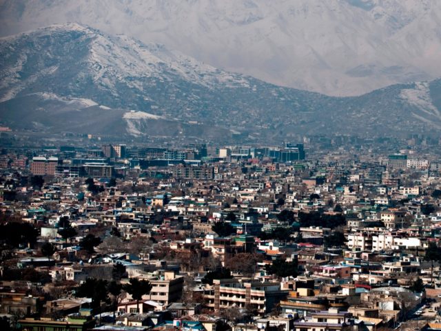 The Kabul skyline is seen on February 16, 2011, on Eid-e-Milad-un-Nabi, the birthday of Pr