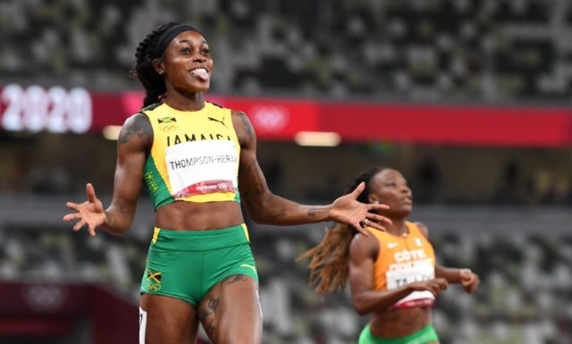Jamaica's Elaine Thompson-Herah had already won the 100 metres in Tokyo