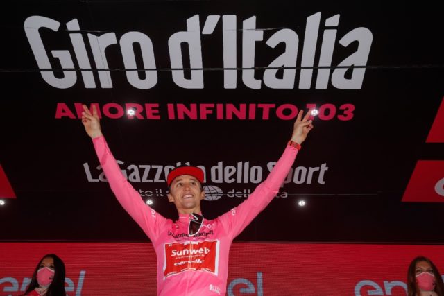 Jai Hindley wore the Giro d'Italia's leader's pink jersey for one stage last year