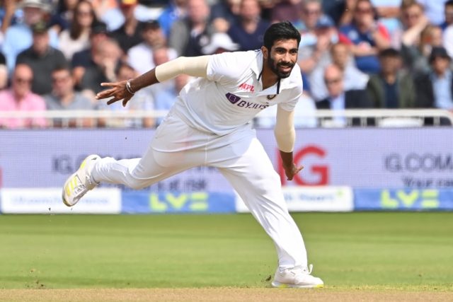 Early strike - India's Jasprit Bumrah in action in the first Test against England at Trent