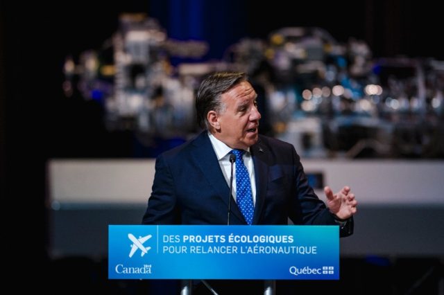 Quebec Prime Minister Francois Legault, pictured July 2021, said that fully vaccinated peo