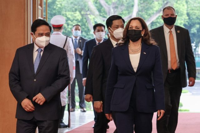 US Vice President Kamala Harris delayed her arrival in Hanoi after reports that US diploma