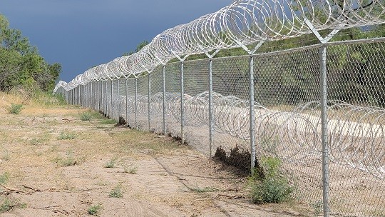 New border barriers built by the State of Texas along the Rio Grande near Del Rio. (Photo: Bob Price/Breitbart Texas)