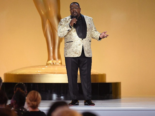 Cedric The Entertainer speaks on stage at the 73rd Emmy Awards on Sunday, Sept. 19, 2021 a