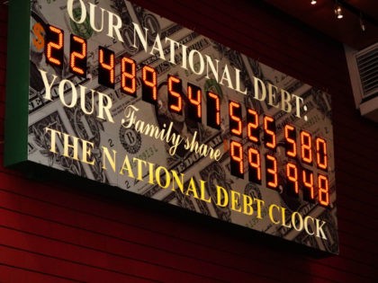 Photo by: John Nacion/STAR MAX/IPx 2020 5/9/20 A view of The National Debt Clock in Times