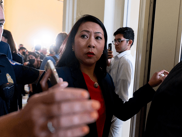 Rep. Stephanie Murphy, D-Fla., leaves a House select committee hearing on the Jan. 6 attac