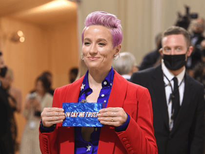 Megan Rapinoe attends The Metropolitan Museum of Art's Costume Institute benefit gala celebrating the opening of the "In America: A Lexicon of Fashion" exhibition on Monday, Sept. 13, 2021, in New York. (Photo by Evan Agostini/Invision/AP)