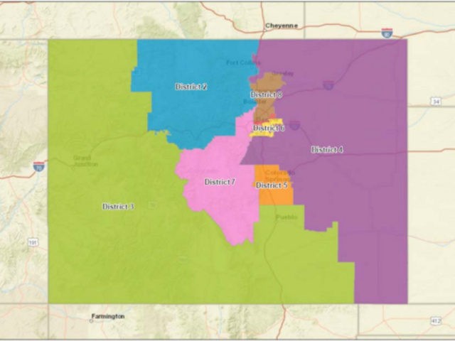 The congressional map passed by Colorado's redistricting commission on Sept. 28, 2021. | C