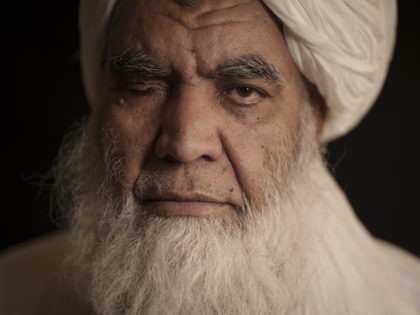 Taliban leader Mullah Nooruddin Turabi poses for a photo in Kabul, Afghanistan, September 22, 2021. Mullah Turabi, one of the founders of the Taliban, says the hard-line movement will once again carry out punishments like executions and amputations of hands, though perhaps not in public. (AP Photo/Felipe Dana)