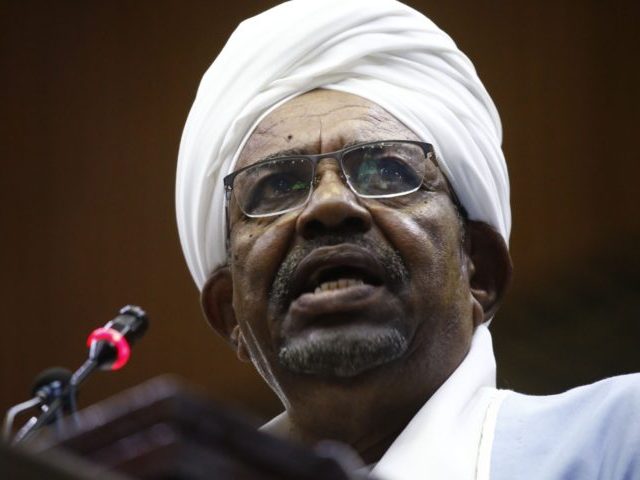 Sudanese President Omar al-Bashir addresses parliament in the capital Khartoum on April 1,