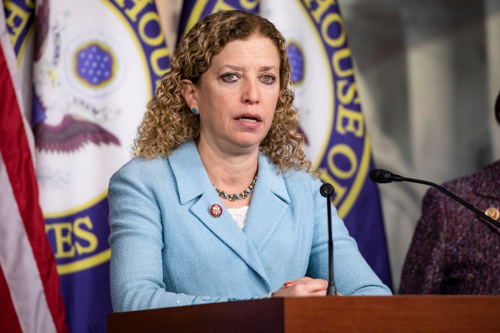 WASHINGTON, DC - JANUARY 28: Representative Debbie Wasserman Schultz (D-FL) speaks about her experiences during a trip to Israel and Auschwitz-Birkenau as part of a bipartisan delegation from the House of Representatives on January 28, 2020 in Washington, DC. The liberation of the Nazi concentration camp at Auschwitz-Birkenau on January 27, 1945 is remembered all around the world this week on its 75th anniversary. (Photo by Samuel Corum/Getty Images)