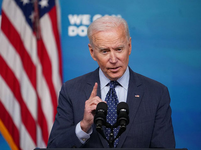 US President Joe Biden speaks on Covid-19 response and vaccinations in the South Court Auditorium of the Eisenhower Executive Office Building, next to the White House, in Washington, DC, on June 2, 2021. (Photo by MANDEL NGAN / AFP) (Photo by MANDEL NGAN/AFP via Getty Images)