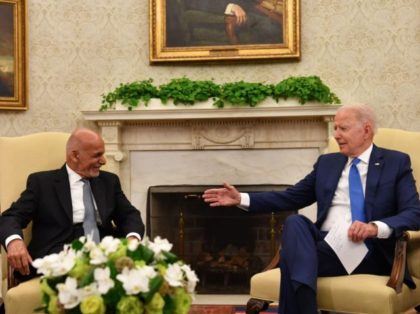 President of Afghanistan Ashraf Ghani meets with US President Joe Biden in Washington, DC,