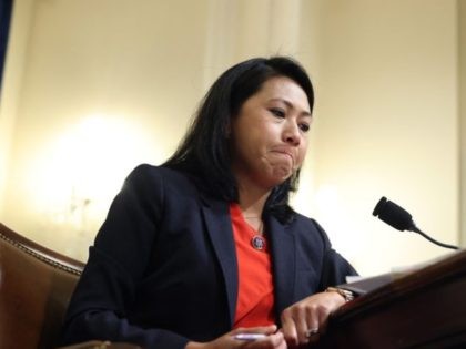 Democratic Representative from Florida Stephanie Murphy reacts as she speaks during the Select Committee investigation of the January 6, 2021, attack on the US Capitol, during their first hearing on Capitol Hill in Washington, DC, on July 27, 2021. - The committee is hearing testimony from members of the US …