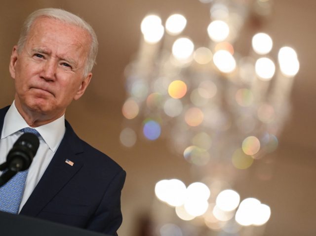 US President Joe Biden speaks on ending the war in Afghanistan in the State Dining Room at
