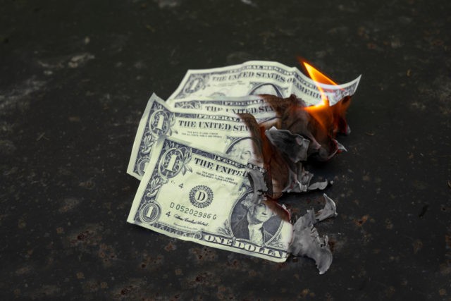 Burning dollars