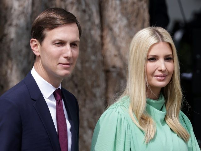 WASHINGTON, DC - SEPTEMBER 15: Special adviser to the president Jared Kushner (L) and Ivanka Trump arrive to the signing ceremony of the Abraham Accords on the South Lawn of the White House September 15, 2020 in Washington, DC. Witnessed by President Trump, Prime Minister Netanyahu signed a peace deal …