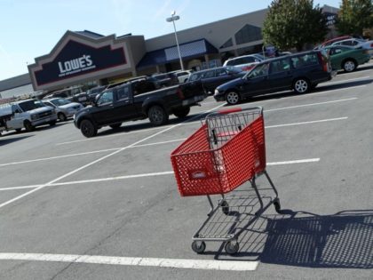 ALEXANDRIA, VA - OCTOBER 17: A shopping cart is left at the parking lot of a Lowe’s store October 17, 2011 in Alexandria, Virginia. Lowe's has announced that the company will close 20 of it's 1,725 stores and cut about 2,000 jobs. (Photo by Alex Wong/Getty Images)