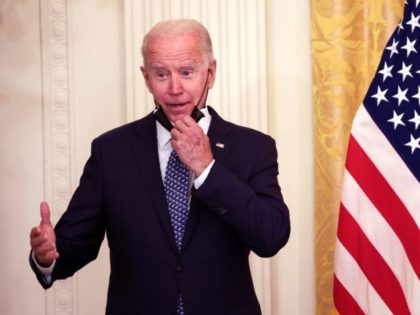 WASHINGTON, DC - SEPTEMBER 08: U.S. President Joe Biden waits to speak on workers rights a