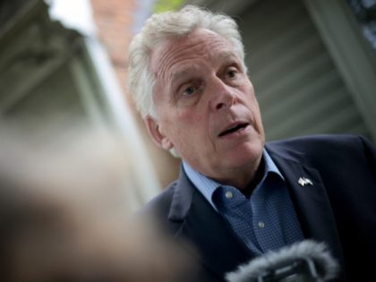 CHARLOTTESVILLE, VIRGINIA - SEPTEMBER 09: Former Virginia Gov. Terry McAuliffe, Democratic gubernatorial candidate for Virginia for a second term, answers questions from members of the press after touring Whole Women's Health of Charlottesville September 9, 2021 in Charlottesville, Virginia. Following the U.S. Supreme Court’s recent refusal to block a Texas …
