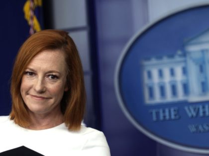 WASHINGTON, DC - SEPTEMBER 22: White House Press Secretary Jen Psaki speaks during a daily press briefing at the James S. Brady Press Briefing Room of the White House September 22, 2021 in Washington, DC. Psaki held a daily briefing to answer questions from members of the White House press …