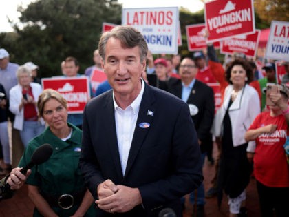 FAIRFAX, VIRGINIA - SEPTEMBER 23: Republican gubernatorial candidate Glenn Youngkin speaks to members of the press after casting an early ballot September 23, 2021 in Fairfax, Virginia. Youngkin is running against Democrat Terry McAuliffee for governor in the Commonwealth of Virginia. (Photo by Win McNamee/Getty Images)