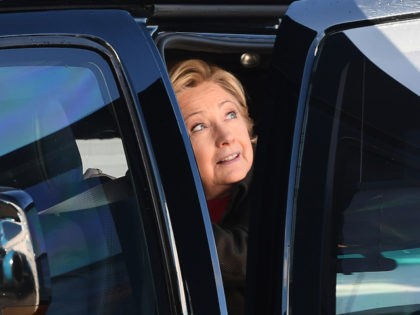 US Democratic presidential nominee Hillary Clinton arrives to board her campaign plane at the Westchester County Airport in White Plains, New York, on October 31, 2016. Clinton's campaign was jolted when FBI boss James Comey announced October 28 that his agents are reviewing a newly discovered trove of emails, resurrecting …