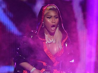 US-Trinidadian rapper Nicki Minaj performs onstage during the BET Awards at Microsoft Theatre in Los Angeles, California, on June 24, 2018. (Photo by Valerie MACON / AFP) (Photo credit should read VALERIE MACON/AFP via Getty Images)