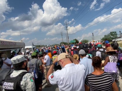 Haitians Rush Checkpoint