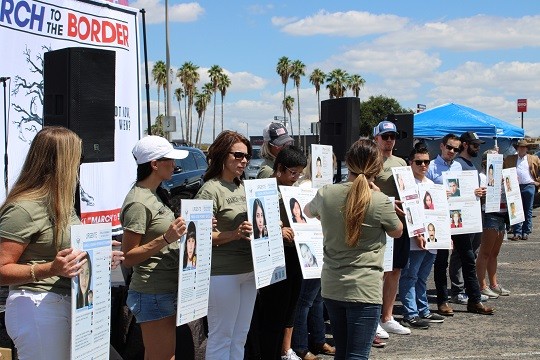 Hundreds gather at a March to the Border rally in McAllen, Texas, to learn about child trafficking. (Photo: Randy Clark/Breitbart Texas)