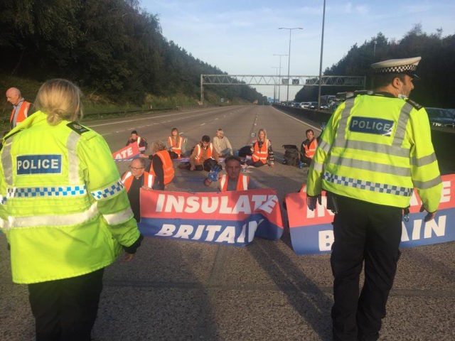 Insulate Britain protest on the M25, September 21st, 2021 (Insulate Britain)