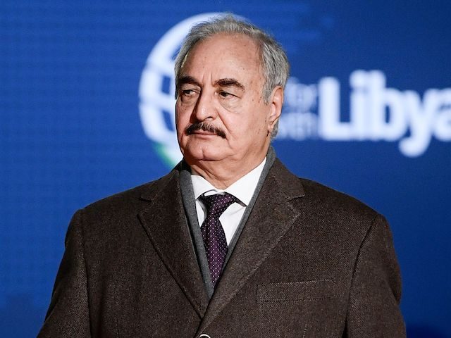 Self-proclaimed Libyan National Army Chief of Staff Khalifa Haftar arrives for a conference on Libya on November 12, 2018, at Villa Igiea in Palermo. (Filippo Monteforte/AFP via Getty Images)