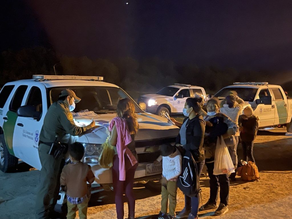Rio Grande Valley Sector Border Patrol agents process a group of mostly Central American migrant families on Sept. 24 near La Joya, Texas. (Photo: Randy Clark/Breitbart Texas)