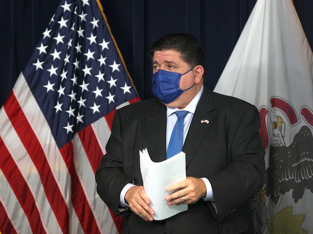 Citing substantial spread of the coronavirus across the state, Illinois Governor J.B. Prtizker announces a statewide mandate requiring masks be worn in all Illinois public schools, preschool through high school, on August 04, 2021 in Chicago, Illinois. Masks will also be required in all long-term care facilities and vaccinations will be required for all state employees at congregate facilities. (Scott Olson/Getty Images)