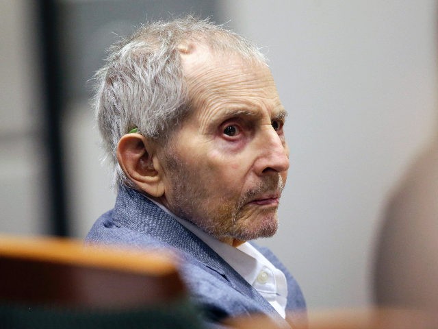 LOS ANGELES, CA - MARCH 10: Real estate heir Robert Durst looks over during his murder trial on March 10, 2020 in Los Angeles, California. Millionaire Robert Durst is accused of murdering his friend and long-time confidante Susan Berman in 2000. Prosecutors have built their case around evidence from the …