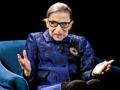 Justice Ruth Bader Ginsburg speaks onstage at the Fourth Annual Berggruen Prize Gala celeb
