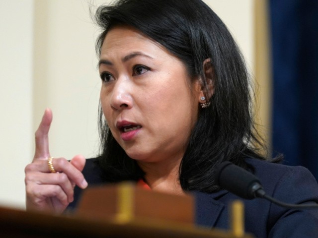 Rep. Stephanie Murphy (D-FL) questions witnesses during the House Select Committee investigating the January 6 attack on the U.S. Capitol on July 27, 2021 at the Cannon House Office Building in Washington, DC. Members of law enforcement testified about the attack by supporters of former President Donald Trump on the U.S. Capitol. According to authorities, about 140 police officers were injured when they were trampled, had objects thrown at them, and sprayed with chemical irritants during the insurrection. (Photo by Andrew Harnik-Pool/Getty Images)