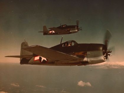 1943: Grumman F6F Hellcats of the American Airforce in WW II. Hellcats were developed in direct response to the Japanese Zero. (Photo by MPI/Getty Images)