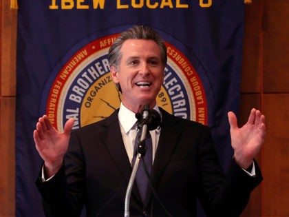 SAN FRANCISCO, CALIFORNIA - SEPTEMBER 14: California Gov. Gavin Newsom speaks to union wor