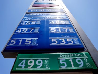 LOS ANGELES, CALIFORNIA - JUNE 14: Gas prices are displayed at a Chevron station on June 14, 2021 in Los Angeles, California. The average price for a gallon of gasoline continues to rise amid inflation fears with the current rate of regular grade up to $3.13 nationwide. In California, the …