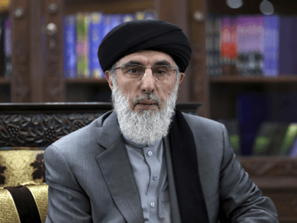 In this Sunday, Sept. 22, 2019, photo, Gulbuddin Hekmatyar, a candidate in Afghanistan’s