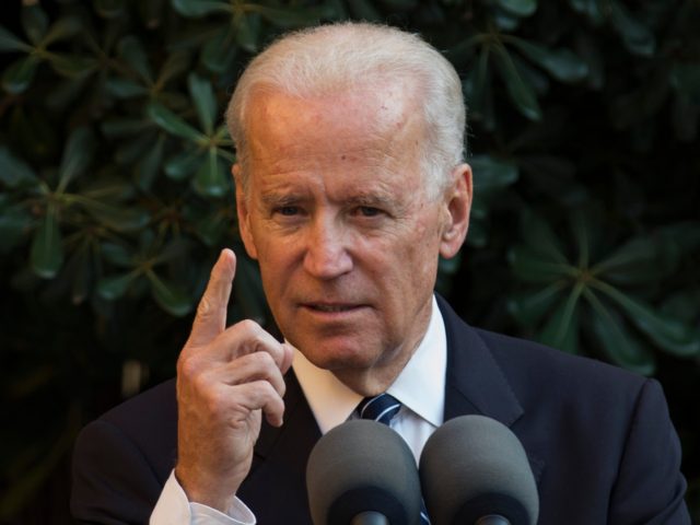 US Vice President Joe Biden gestures as he speaks at Ledra palace in the UN-patrolled Buff