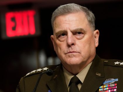 Chairman of the Joint Chiefs of Staff Gen. Mark Milley speaks during a Senate Armed Services Committee hearing on the conclusion of military operations in Afghanistan and plans for future counterterrorism operations in the Dirksen Senate Office Building on Capitol Hill in Washington, DC on September 28, 2021. (Photo by …