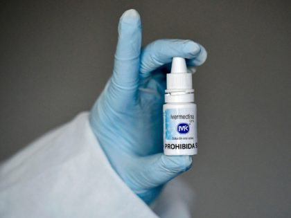 A health worker shows a bottle of Ivermectin, a medicine authorized by the National Institute for Food and Drug Surveillance (INVIMA) to treat patients with mild, asymptomatic or suspicious COVID-19, as part of a study of the Center for Paediatric Infectious Diseases Studies, in Cali, Colombia, on July 21, 2020. …