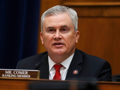 WASHINGTON, DC - MAY 12: House Oversight and Reform Committee Ranking Member James Comer (R-KY) speaks during a House Oversight and Reform Committee hearing titled The Capitol Insurrection: Unexplained Delays and Unanswered Questions, on Capitol Hill on May 12, 2021 in Washington, DC. The committee will hear testimony about delays …