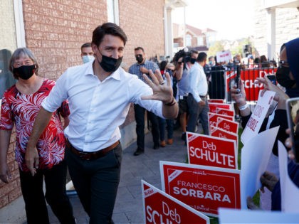 MAPLE, ON - SEPTEMBER 19: Liberal Party Leader, Canadian Prime Minister Justin Trudeau arrives to speak to supporters during a campaign stop on September 19, 2021 in Maple, Canada. Canadians head to the polls Monday following a month of campaigning by the party leaders, after Prime Minister Justin Trudeau called …
