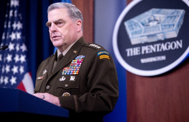 US Army General Mark Milley, Chairman of the Joint Chiefs of Staff, sought to reassure Chi